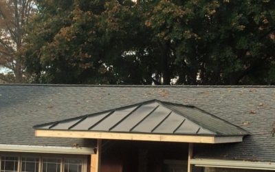 Rheinzink graphite gray porch roof in Chambersburg, PA