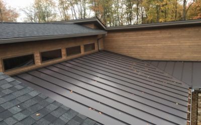 Dark bronze painted steel roof on a Washington County home