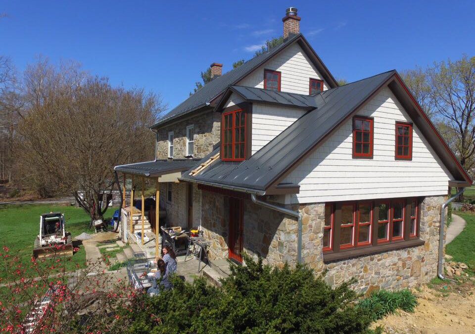 Charcoal gray standing seam on a beautiful historic home in Smithsburg MD