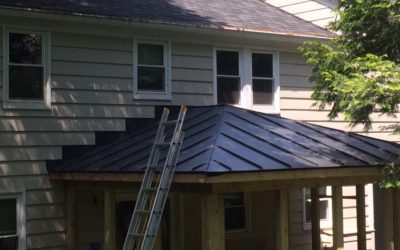 Matte Black standing seam screened porch roof in McLean, VA