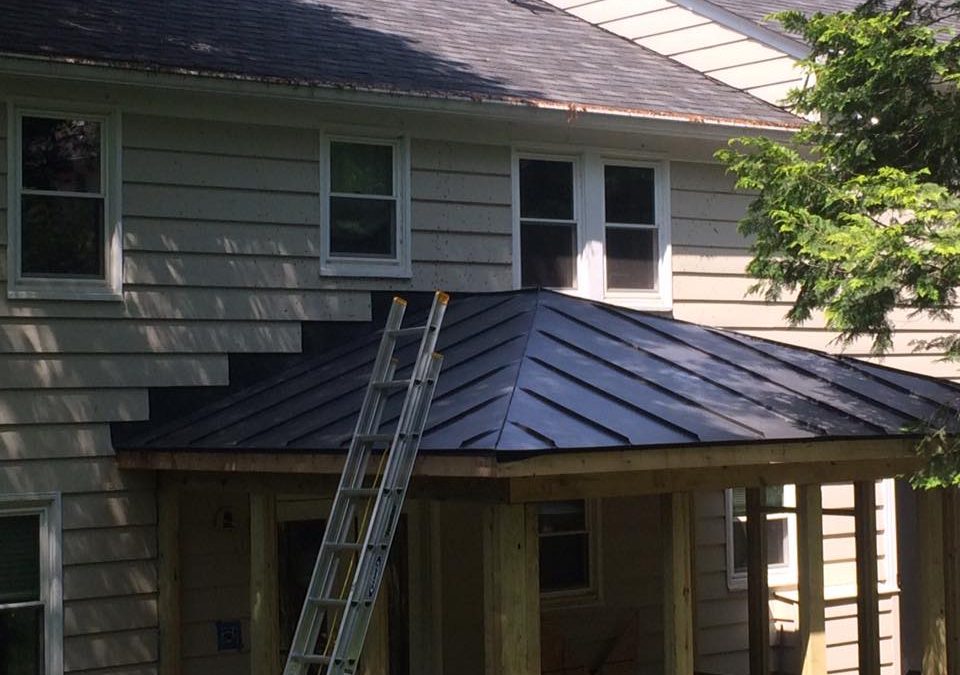 Matte Black standing seam screened porch roof in McLean, VA