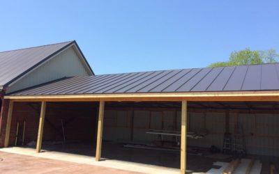 Dark Bronze standing seam garage roof in Sharpsburg, MD