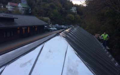 Tin coated stainless steel roof on the historic head house in Harpers Ferry, WV